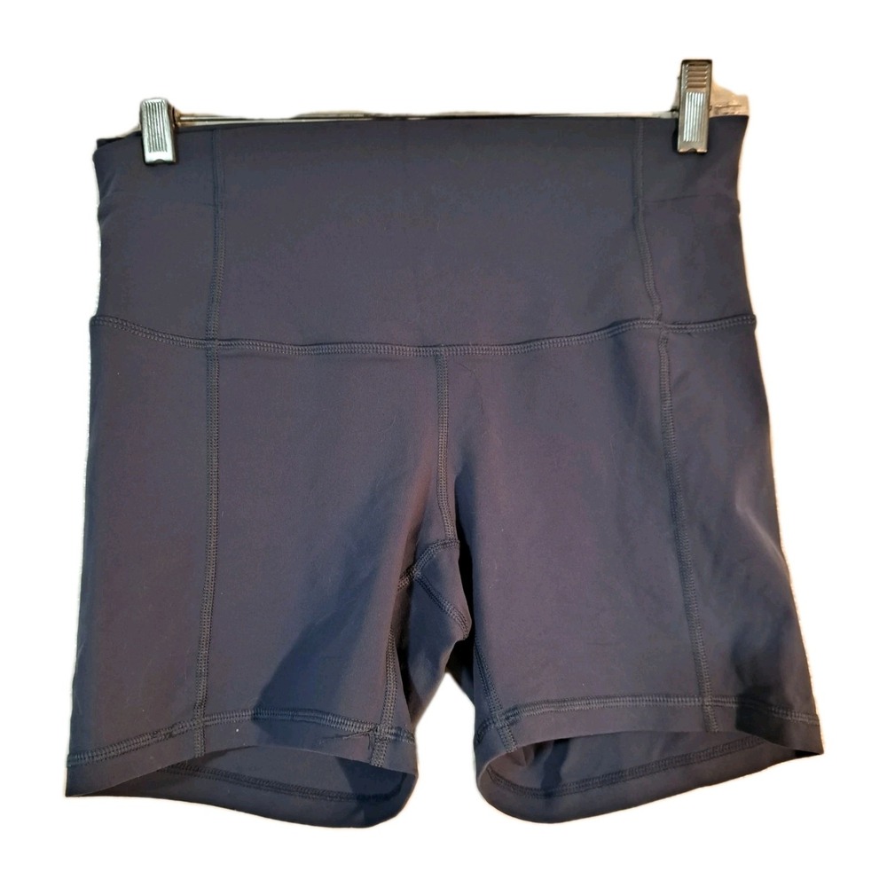 Elevated Mindset Womens Biker Shorts Blue Gray Medium Fitness